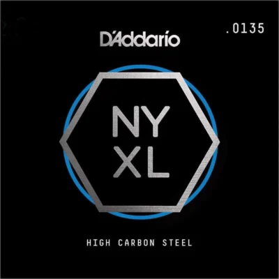 D'Addario NYS0135 Single Plain Steel Guitar String, .0135