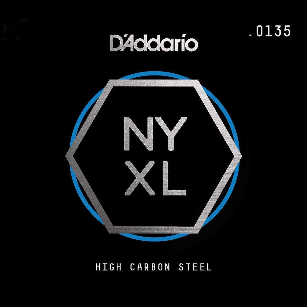 D'Addario NYS0135 Single Plain Steel Guitar String, .0135
