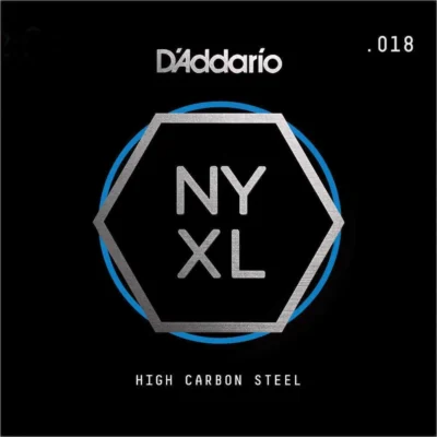 D'Addario NYS018 Single Plain Steel Guitar String, .018