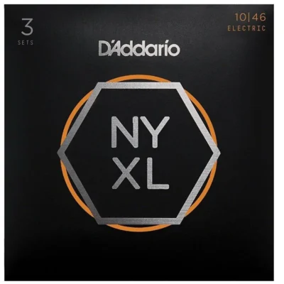 3 sets D'Addario NYXL1046 Regular  Electric Guitar Strings 10 - 46 NYXL1046-3P