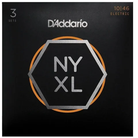 3 sets D'Addario NYXL1046 Regular  Electric Guitar Strings 10 - 46 NYXL1046-3P