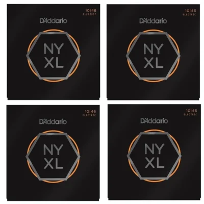 D'Addario 4 SETS NYXL Nickel Wound Regular  Electric Guitar Strings 10 - 46
