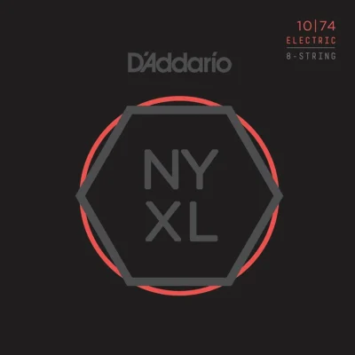 D'Addario NYXL1074 8-String LT/Heavy Bottom  Electric Guitar Strings