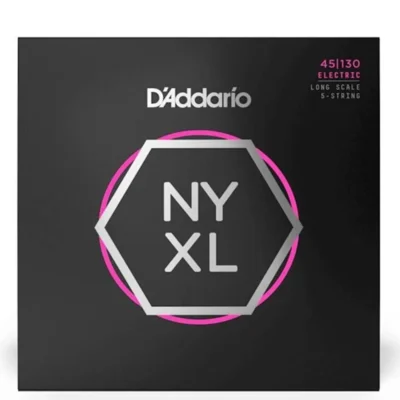 D'Addario NYXL Long Scale Regular Light 5-String Bass Strings 45-130