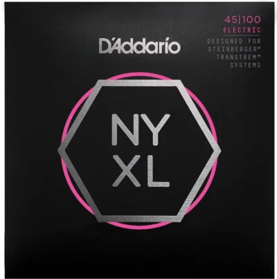 D'Addario NYXLS45100 Nickel Wound Bass Guitar Strings, Regular Light, 45-100, Double Ball End, Long Scale