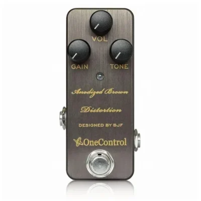 One Control BJF Series Anodized Brown Distortion Guitar Effects Pedal