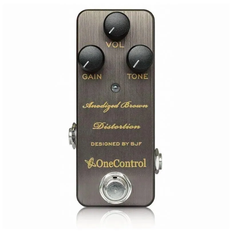 One Control BJF Series Anodized Brown Distortion Guitar Effects Pedal