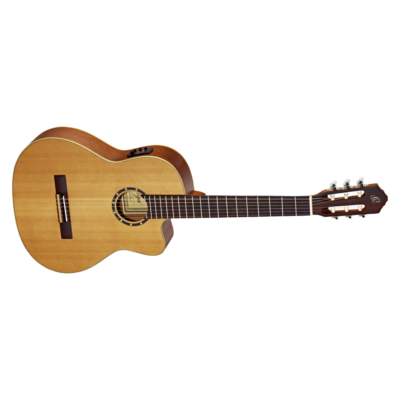 ORTEGA Classical Guitar Cutaway Acoustic / Electric Solid Top Satin finish