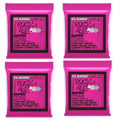 Ernie Ball 2253 Super Slinky Rock n Roll Nickel Electric Guitar Strings 4 sets