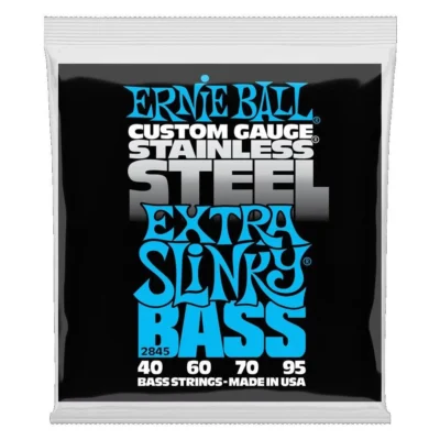 Ernie Ball Extra Slinky Stainless Steel Electric Bass String, 40-95 Gauge