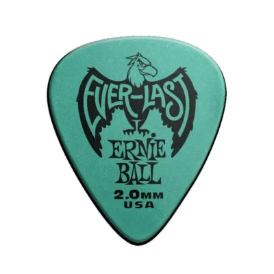 Ernie Ball Ultra Durable Non-Slip 1.15 mm Everlast Picks 12 Pack, Teal