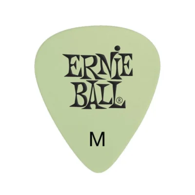 Ernie Ball Non-Slip Super Glow Cellulose Nitrate Medium Picks, Bag of 12