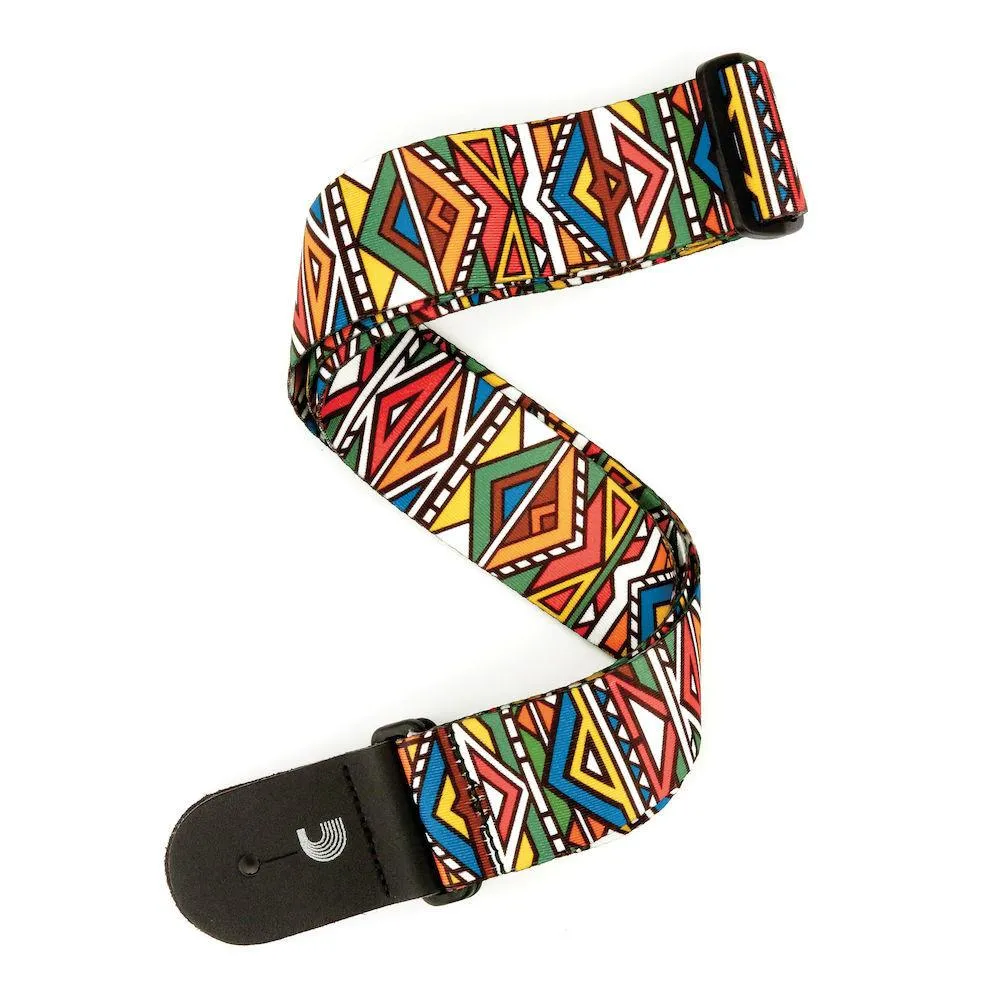D'Addario Polyester Guitar Strap, Ndebele