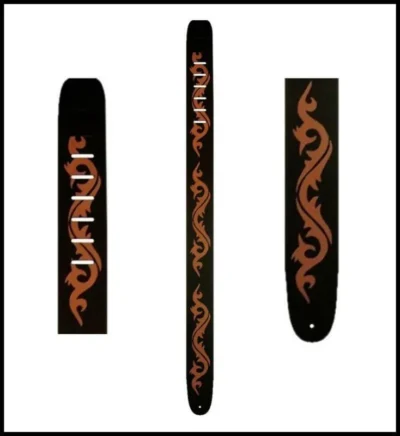 Perri's P20SS-279 2-Inch Leather Guitar Strap with High Resolution Screen Print