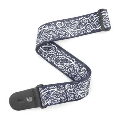 D'Addario Woven Guitar Strap, Paisley, Blue