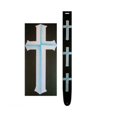 Perri's air brushed  Cross Leather Guitar Strap 2.5 inch Wide Adjustable