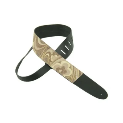 Perri's Leathers P25M-97 2.5-Inch Leather Guitar Strap with Designer Fabric