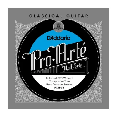 D'Addario PCH-3B Pro-Arte Semi-Polished Silver Plate Composite Core 3 string set