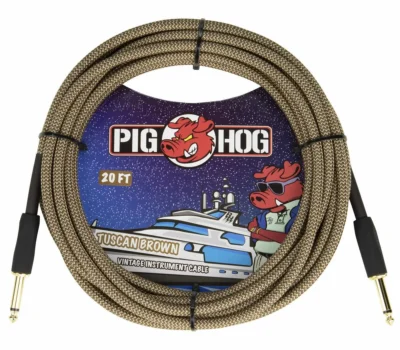 Pig Hog PCH20TBR Tuscan Brown Instrument Cable 20ft