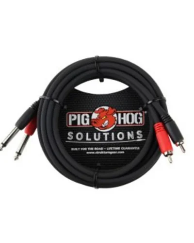 Pig Hog 10ft RCA to 6.3mm Dual Cable