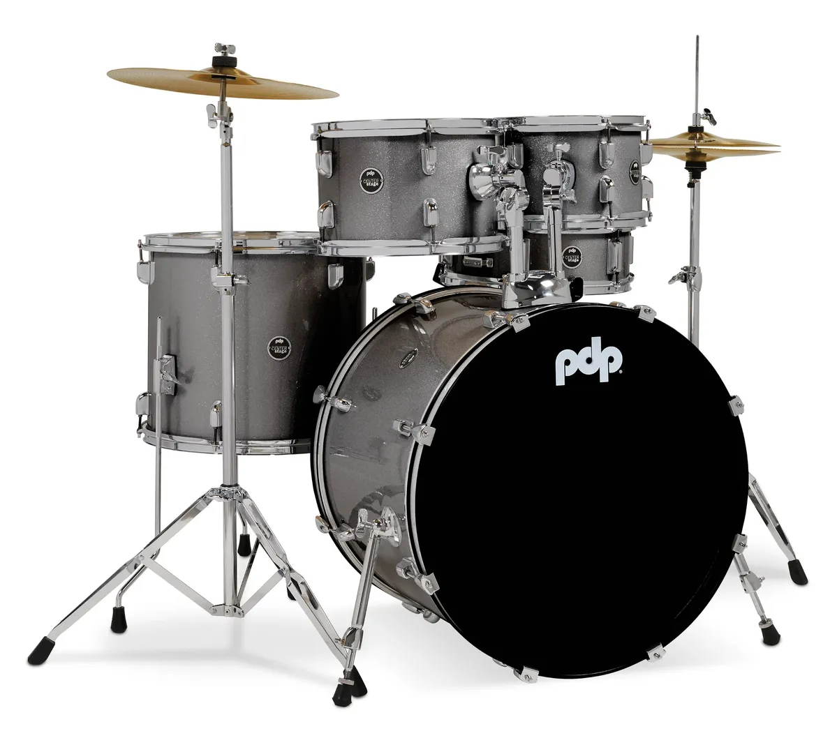 PDP Centerstage Series 5-Piece Drum Kit - 22in Bass Drum in Silver Sparkle