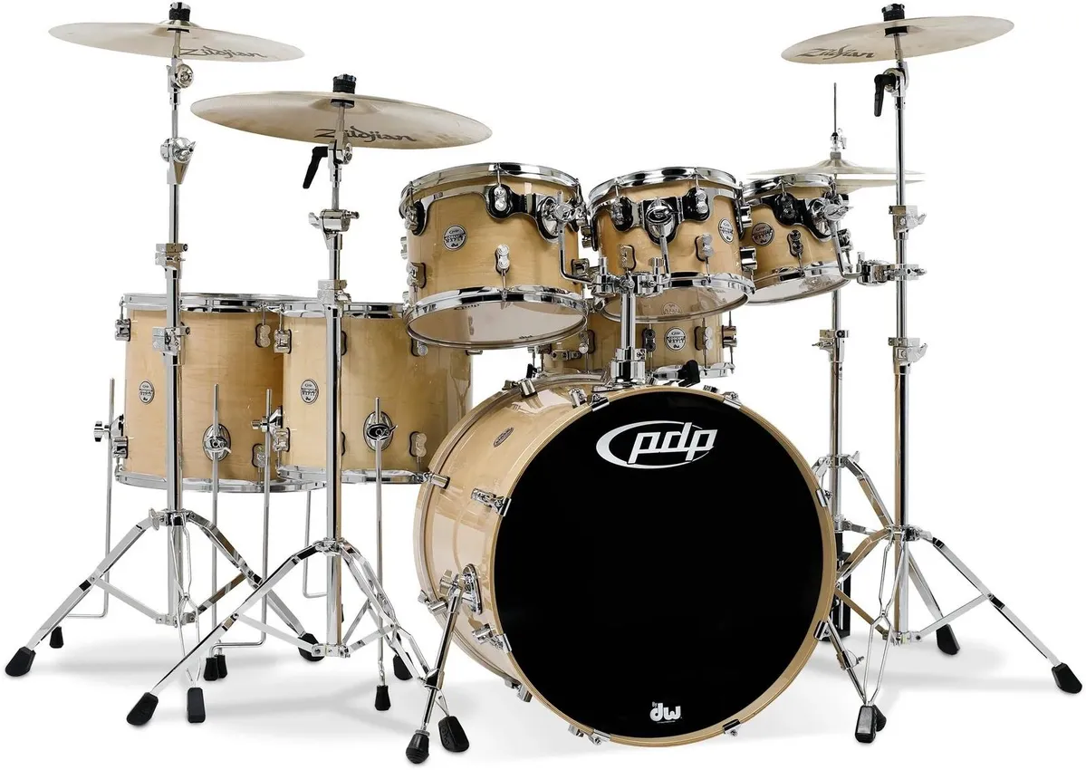 PDP Concept Maple Drum Kit 7-Piece - Natural Lacquer With Hardware