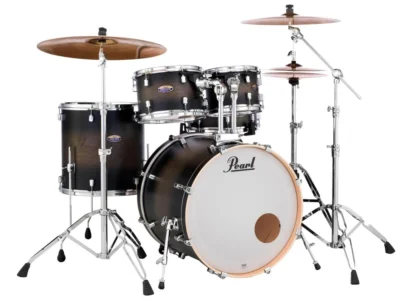Pearl Decade Maple Fusion Plus Drum Kit Inc Hardware / Cymbals Throne – Satin Black Burst