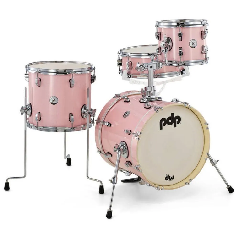 PDP New Yorker 4 Piece Shell Pack Drum Kit - Pale Rose Sparkle
