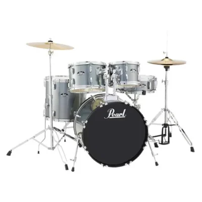 Pearl Roadshow 22Inch 5-Pcs Fusion Plus Drum Kit W/Hardware & Cymbals Charcoal Metallic