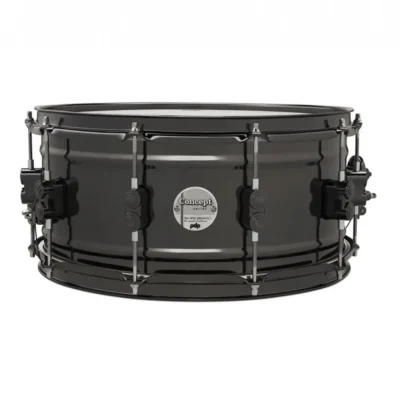 PDP Concept Series Black Nickel over Steel Snare with Chrome Hardware 6.5 X 14