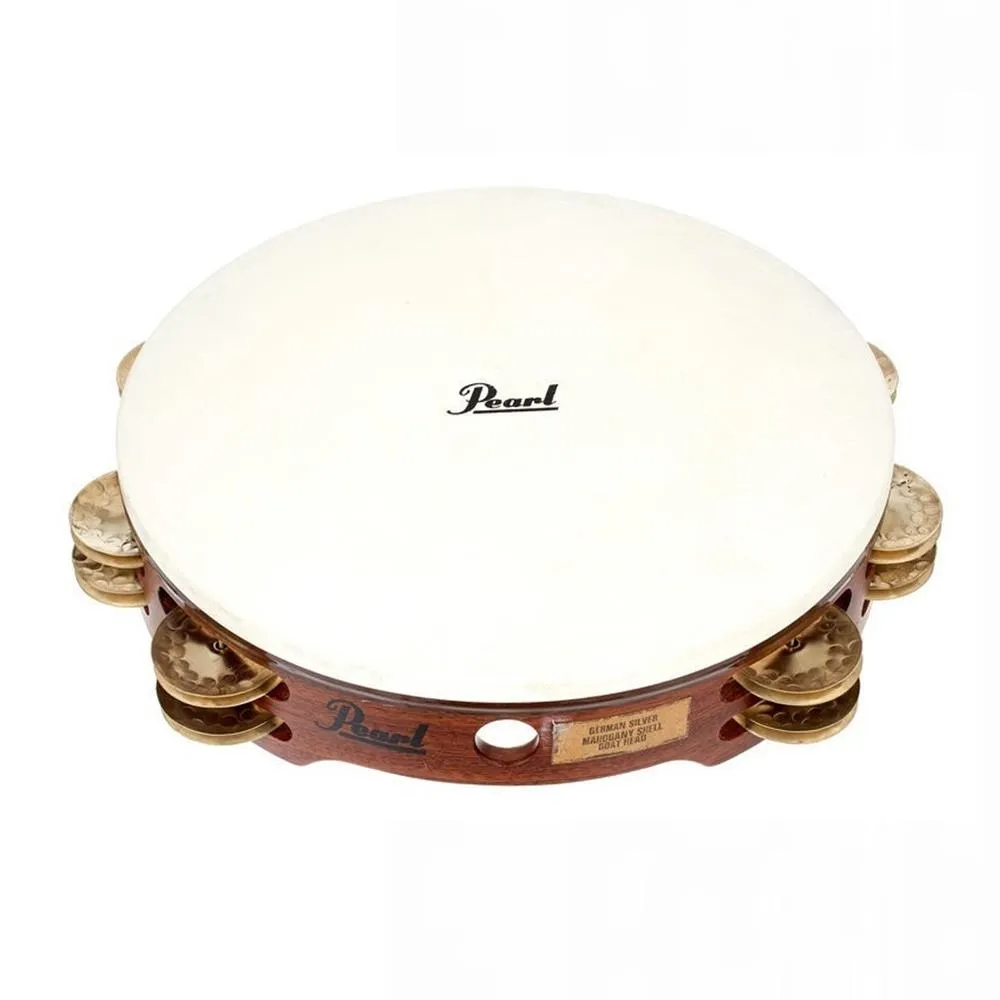 Pearl PETM-1018GS Tambourine Concert German Silver Jingles With Bag