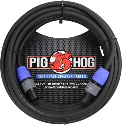 Pig Hog High Performance 14 Gauge 9.2mm speakON Speaker Cable, 10 Feet
