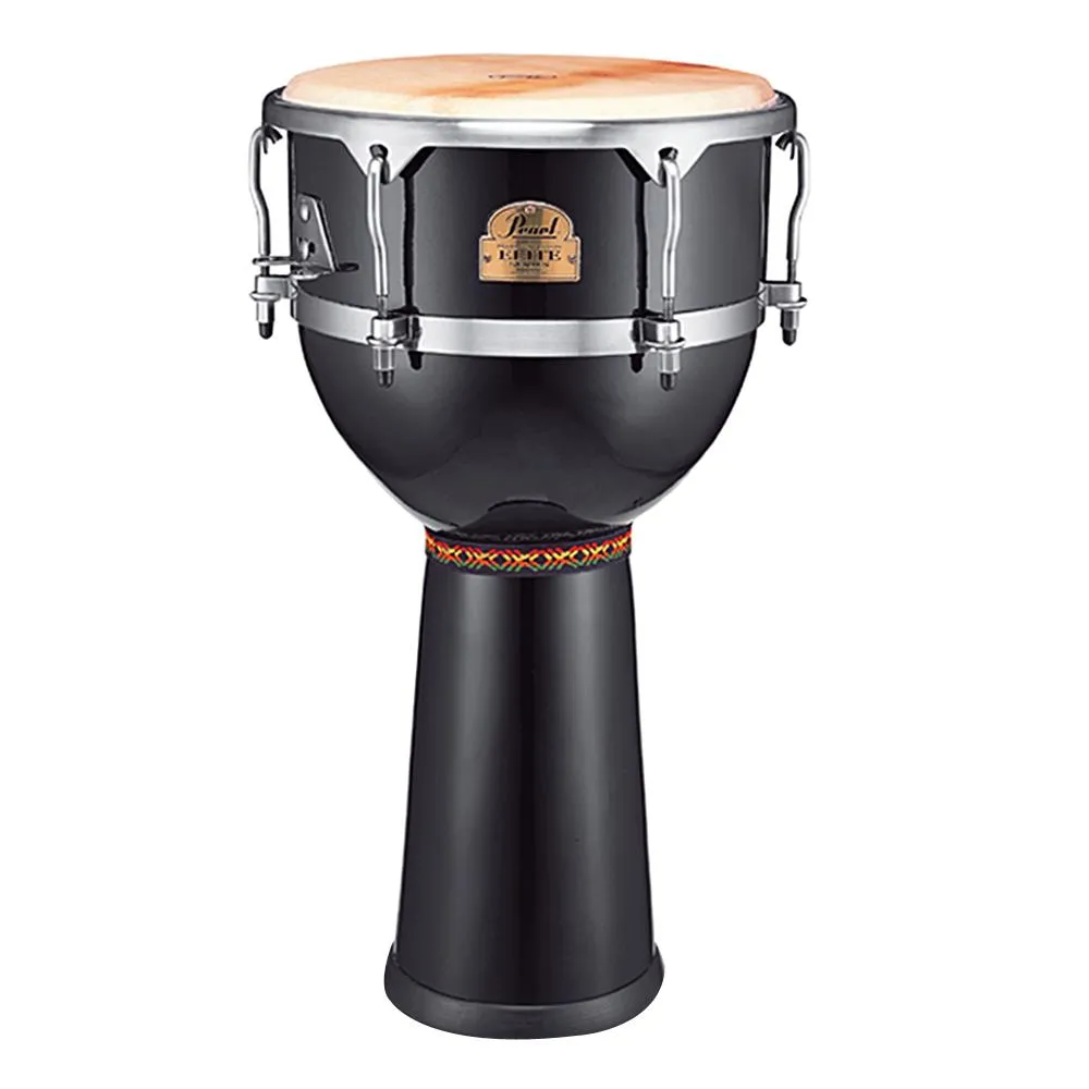 Pearl PJF-350-602 Fiberglass Traditional Percussion Djembe Bistre Black 14in
