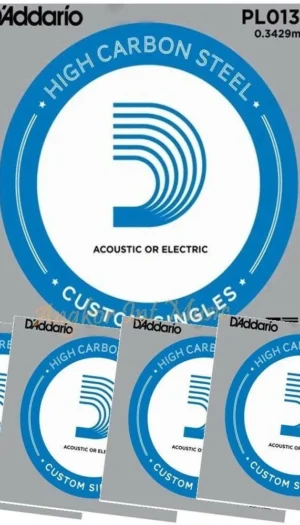 D'Addario single plain steel Electric / Acoustic Guitar strings 0.13.5