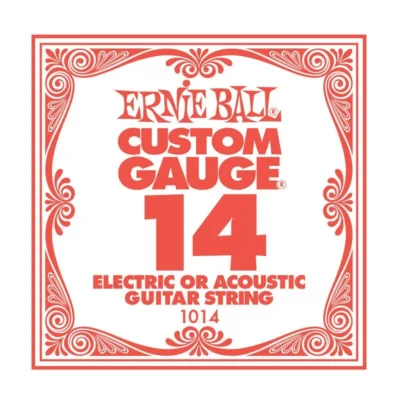 1 x Ernie Ball Nickel Plain Single Guitar String .014 Gauge for Electric or Acoustic