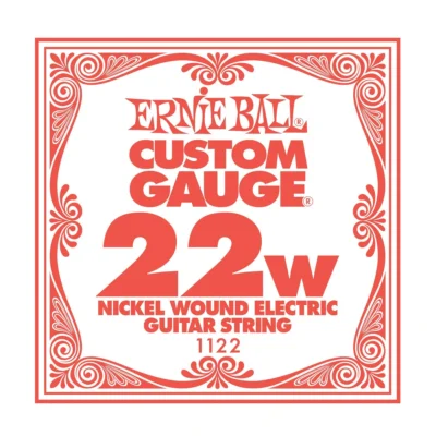 1 X  Ernie Ball Nickel Wound Single Electric Guitar String .022 Gauge PO1122