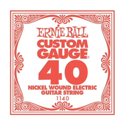 6 x Ernie Ball Nickel Wound Single Electric Guitar String .040 Gauge , PO1140