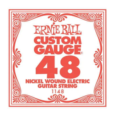 1 X Ernie Ball Nickel Wound Single Electric Guitar String .048 Gauge PO1148
