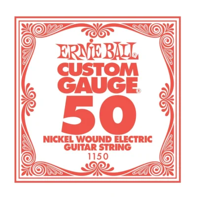 Ernie Ball Nickel Wound Single Electric Guitar String .050 Gauge , 1 Single String PO1150
