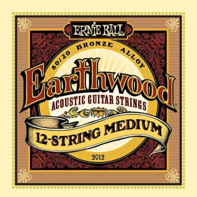 Ernie Ball 2012 Earthwood 80/20 Bronze 12-String Medium Acoustic Guitar Strings