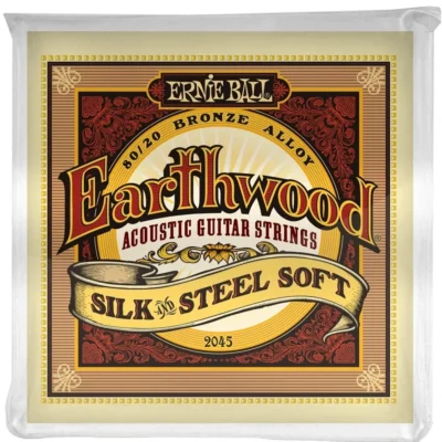 Ernie Ball 2045 80/20 Bronze Silk & Steel Soft Acoustic Guitar Strings 11-52