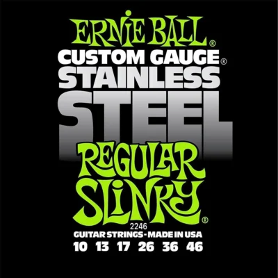 Ernie Ball 2246 Stainless Steel Regular Slinky Electric Guitar Strings 10 - 46