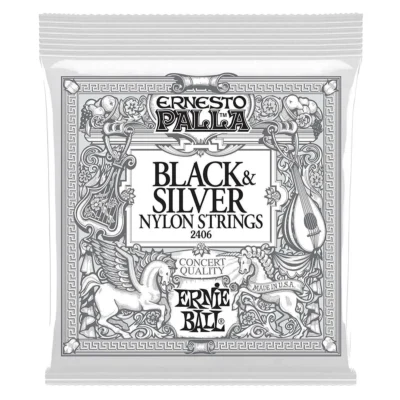 Ernie Ball 2406 Ernesto Palla Nylon Black and Silver Classical  Guitar Strings