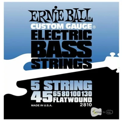 Ernie Ball 2810 Flatwound 5-String Bass Guita Strings Set 45 - 130
