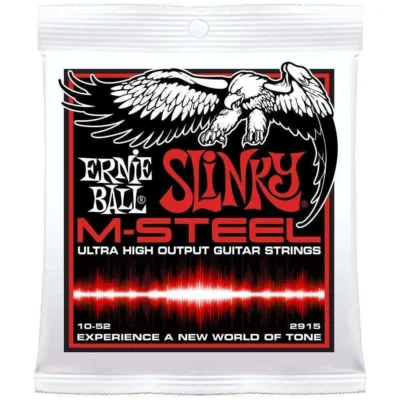 Ernie Ball 2915 M-Steel Skinny Top Heavy Bottom Electric Guitar Strings 10 - 52