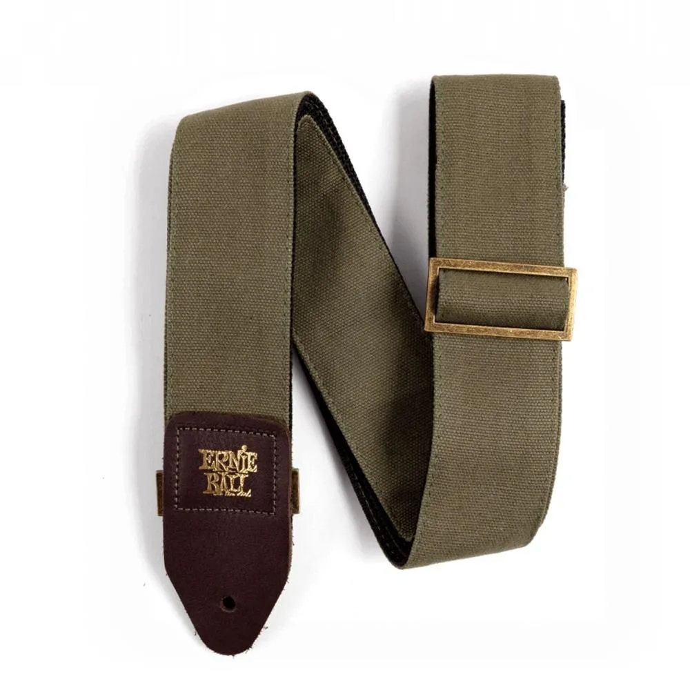 Ernie Ball 4673 Olive Canvas Jacquard Strap - Guitar Strap