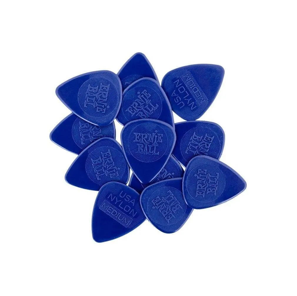 Ernie Ball 12 Medium Nylon Picks 0.72 mm Slip-resistant Picks