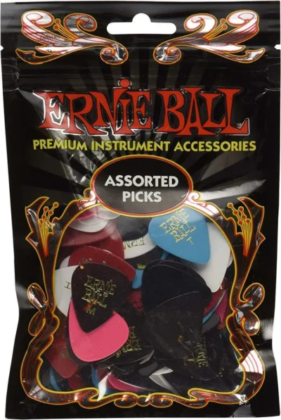 Ernie Ball Assorted Size and Color Picks, Bag of 144 Picks