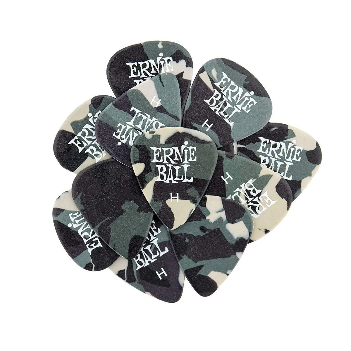 Ernie Ball Heavy Camouflage Picks, 12 Piece