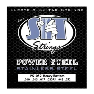 S.I.T Strings Electric Guitar Stainless Power Steel Heavy Bottom, 10 - 52 SIT